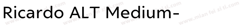 Ricardo ALT Medium字体转换